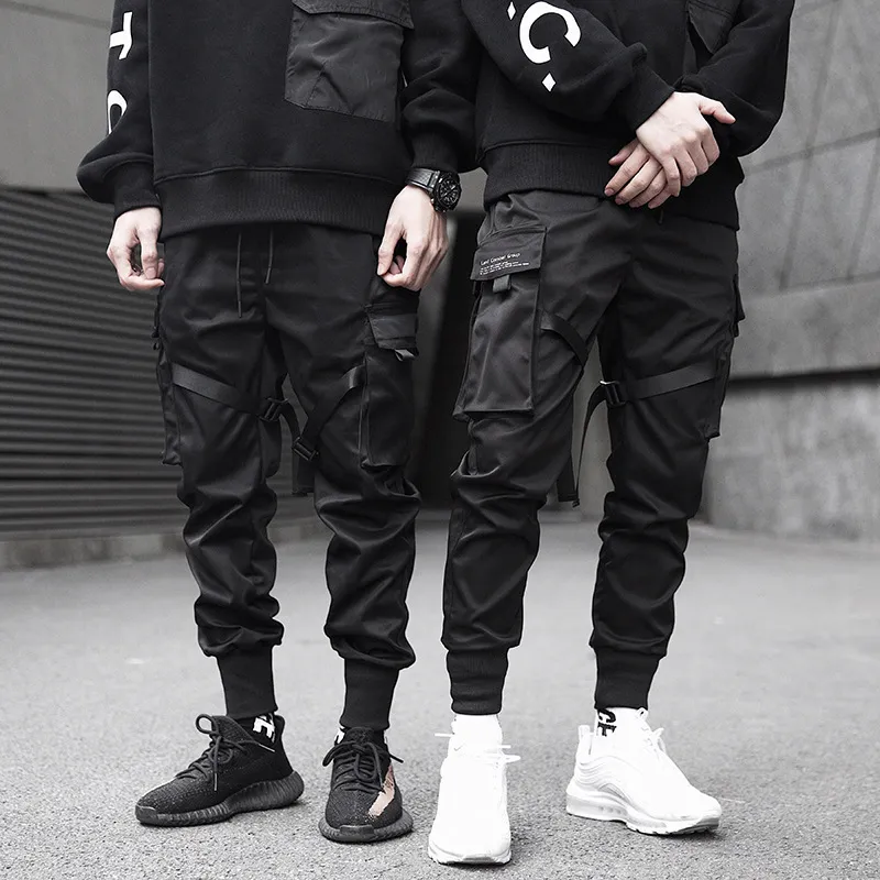 Black 2024 cargo joggers