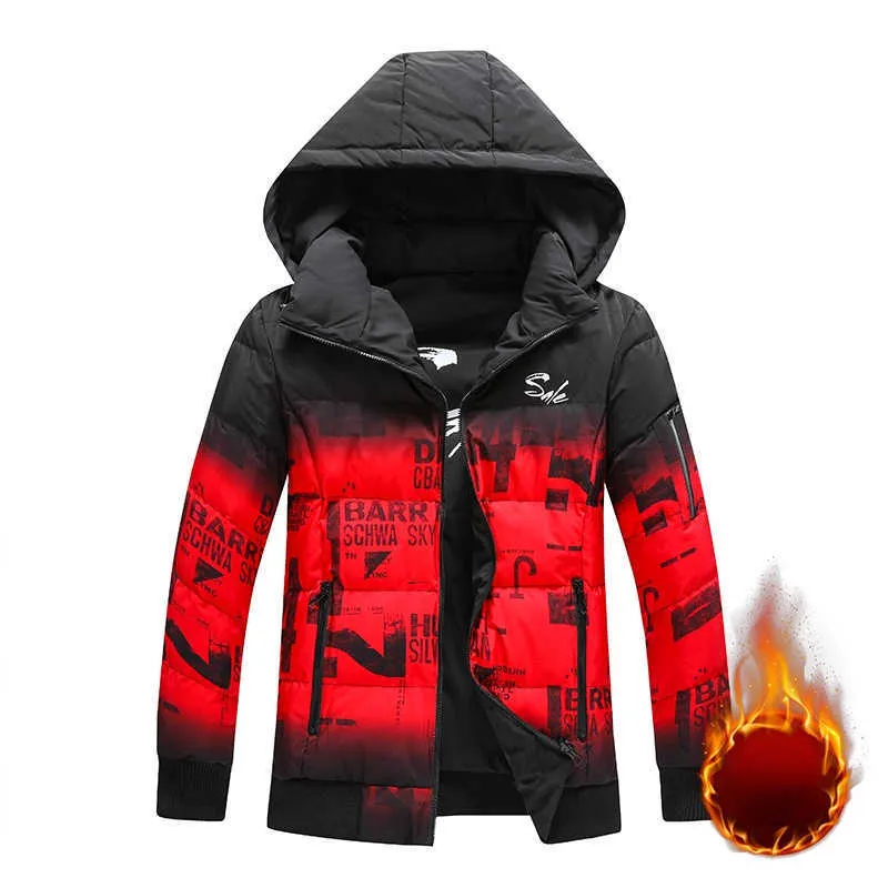 Men's Down Parkas Men's Double-sided Jacket Winter New 2022 Warm Parkas Husband Coat Male Outerwear Casual Hooded Thick Parka Men Trend Clothing T221010
