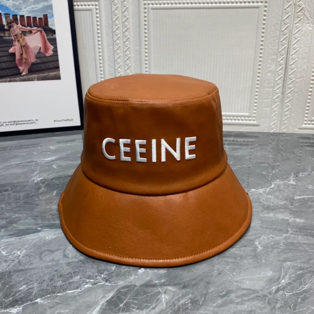 Unisex Designer Fisher Hat: Stylish, Warm & Versatile Boater Cap For Men &  Women Brown Leather Bucket Hat For Winter Sun Protection From Longnian178,  $28.05