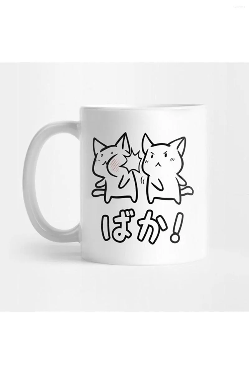 Muggar Kawaii Neko Baka Anime Design Printed Cup Ceramic Novty Mug Funnt Gift Coffee Tea