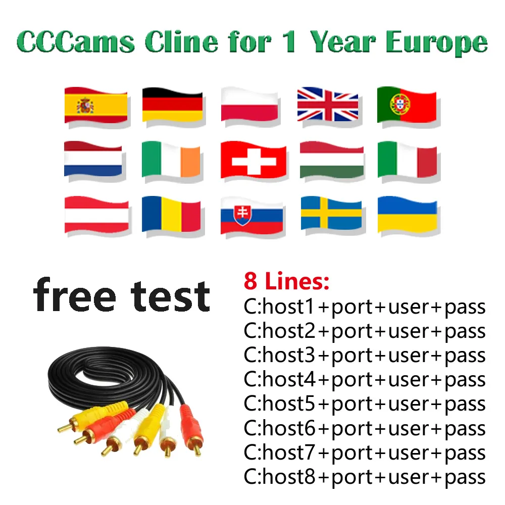 Europa 8Cline Antenas CCCAM Alemania Soporte Gratuito Oscam Cline