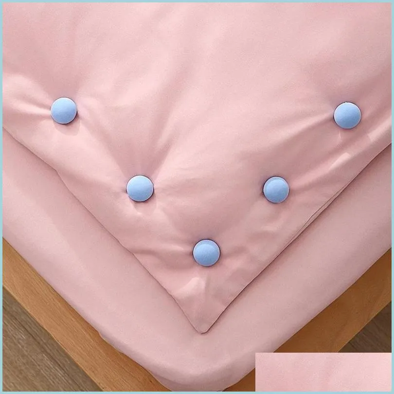 Other Household Sundries 12Pcs Bed Sheet Clips Non-Slip Fitted Quilt Holde Simple Pure Color Holder Mushroom Shape Clip Drop Delivery Dhfos