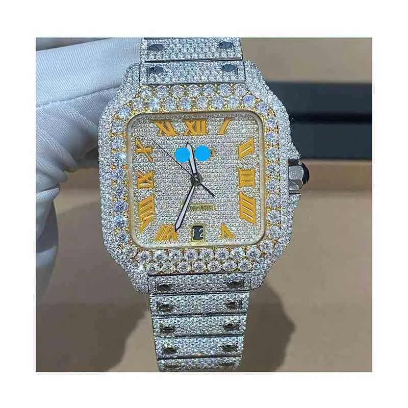 2024Digner Watchカスタム豪華なアイスアウトファッションメカニカルウォッチMoissanit E Diamond FRTHVJ8J1F6INC3SX