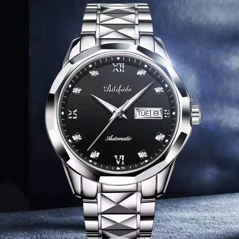 Relógios de pulso mecânicos automáticos masculinos e femininos com caixa à prova d'água 27/42MM moda casual com mostrador relógios de aço inoxidável no16