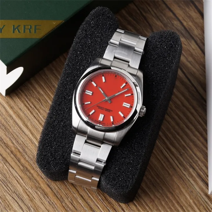 KRF MONTRE DE LUXE 36MM PT5000 حركة ميكانيكية أوتوماتيكية 904L الفولاذ العلبة الفاخرة ساعة المرأة ساعات المعصم