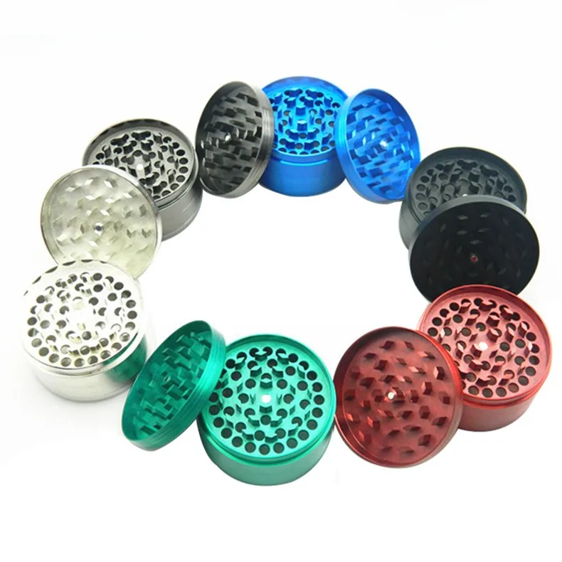 Smoking Colorful Zinc Alloy 75MM Dry Herb Tobacco Grind Spice Miller Grinder Crusher Grinding Chopped Hand Muller Cigarette Handpipes Holder DHL