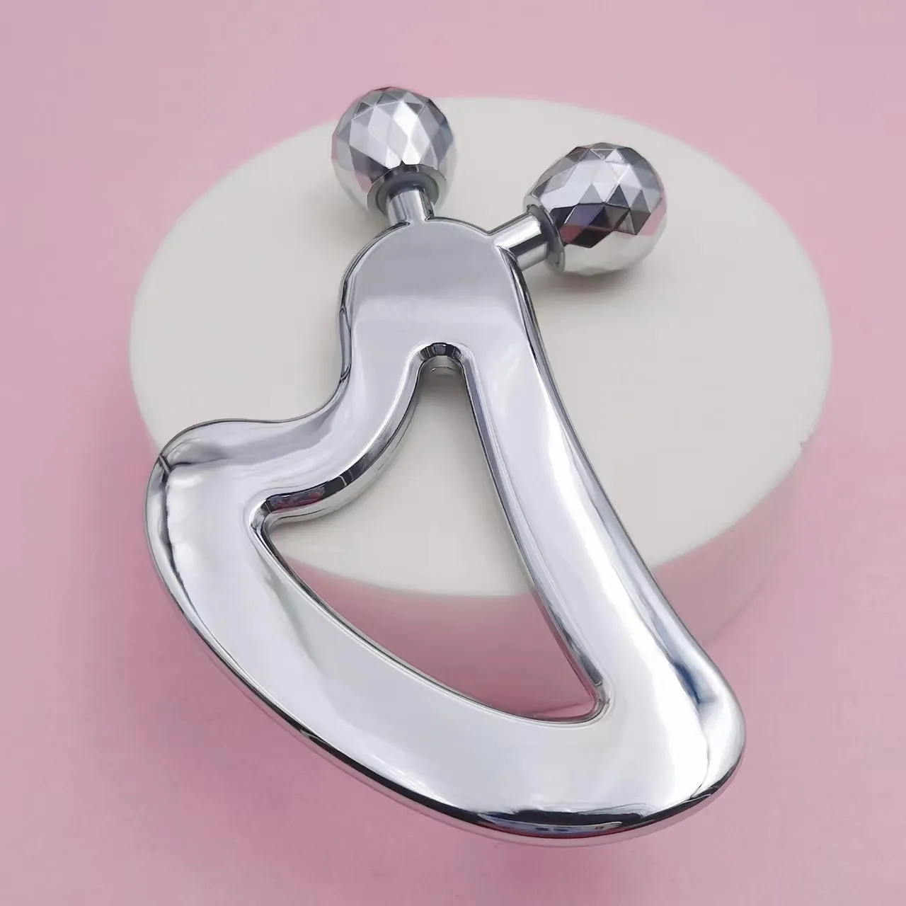 3D Roller Gua Sha Facial Tool Metal Face Massager For Lifting 
