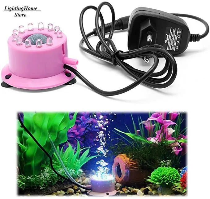 Aquaria vissen tank bubbel licht led duikbel lamp aquarium lichten kleurrijke kleur nodig om luchtpomp apart te kopen 2201007