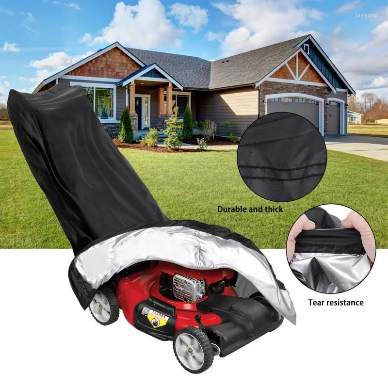 Couverture de tondeuse à gazon de stockage de vêtements tissu Oxford résistant imperméable avec sac pour la maison jardin Outoodr anti-poussière anti-UV résistant aux intempéries