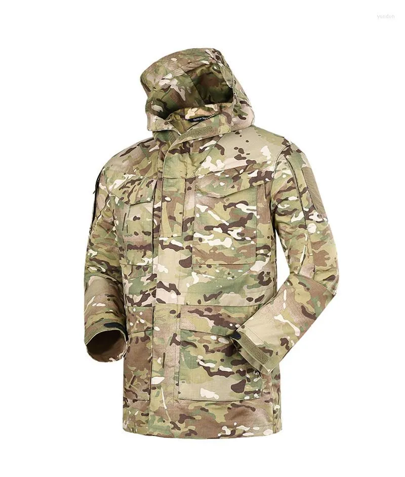 Jagdjacken mit Kapuze -Taktikjacke für Männer Outdoor Military Armee Mantel Camoflauge wasserdichte Windbreaker