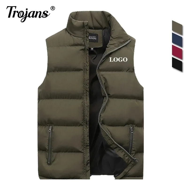 Hommes Gilets Personnalisé Hommes Veste Hiver Femmes Gilet Vers Le Bas Coton Sans Manches Gilet Mans Chaud Manteau Doublure Mâle Gilet 221008