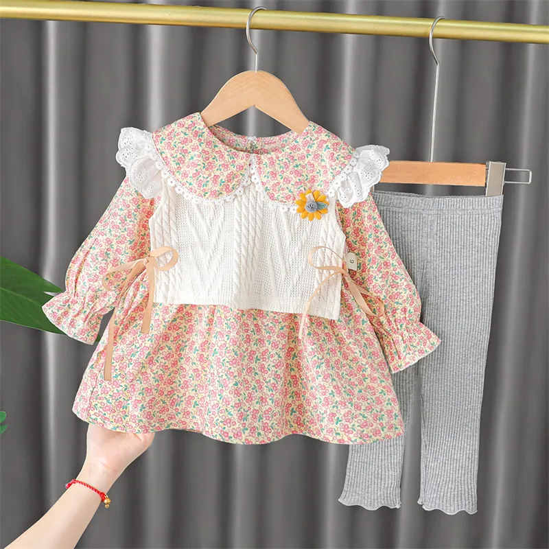 ベビーキッズ服の女の子のドレス冬のファッション甘いかわいいぬいぐるみ温かいa-lineブラックスカートと子供の服リネンブレンド