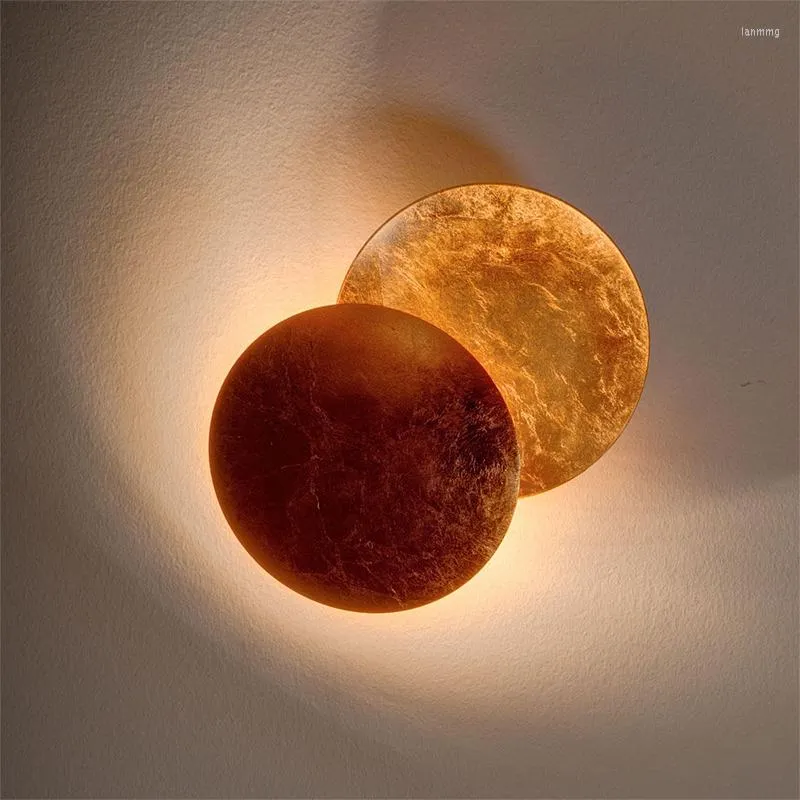 Luminária de parede Moden Luminárias LEDs Creative Moon Nordic Banheiro WandLamp Sala Sconce Lâmpadas de Stair Arandela