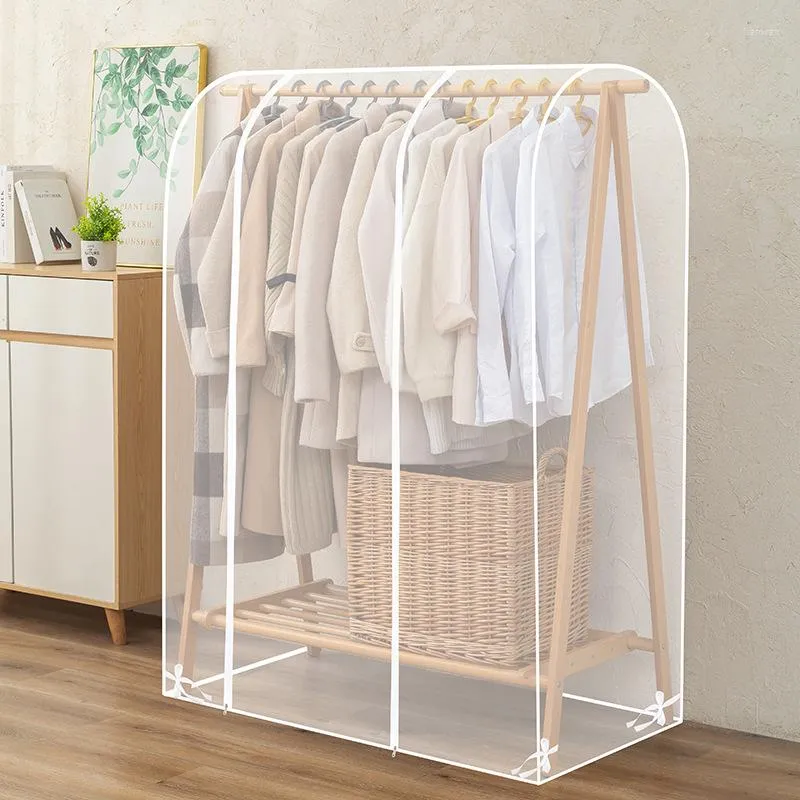 Stockage de vêtements vêtements translucides cache-poussière chambre manteau entièrement fermé suspendu ménage Type de sol couvre