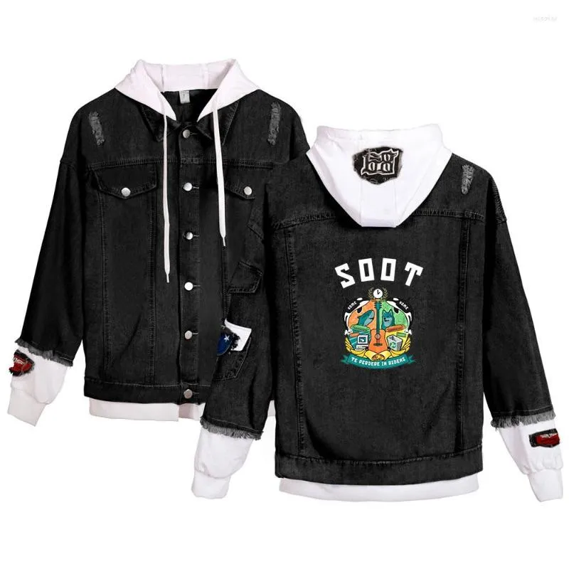 남성 자켓 2022 Wilbur Soot Denim Jean Stitching Jacket Coat 하라주쿠 청바지 Hoodies For Men/Women Men's Streetwear