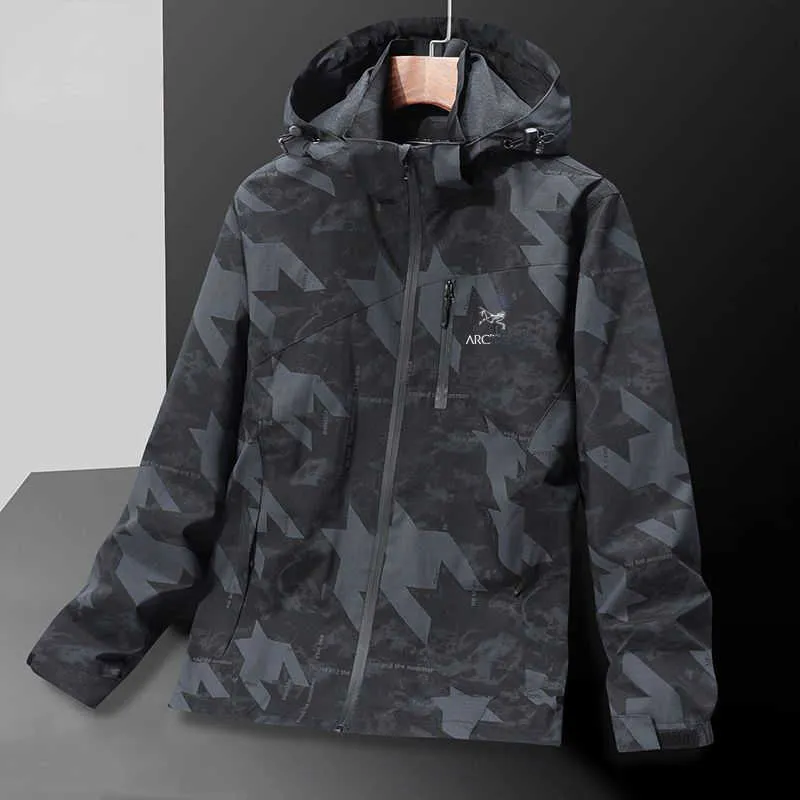 22SS Arc Jacket Designer Coat Herfst Nieuwe camouflage Outdoor Winddichte waterdichte loslopende kap Jacks Men 4xl 5xl 6xl 7xl