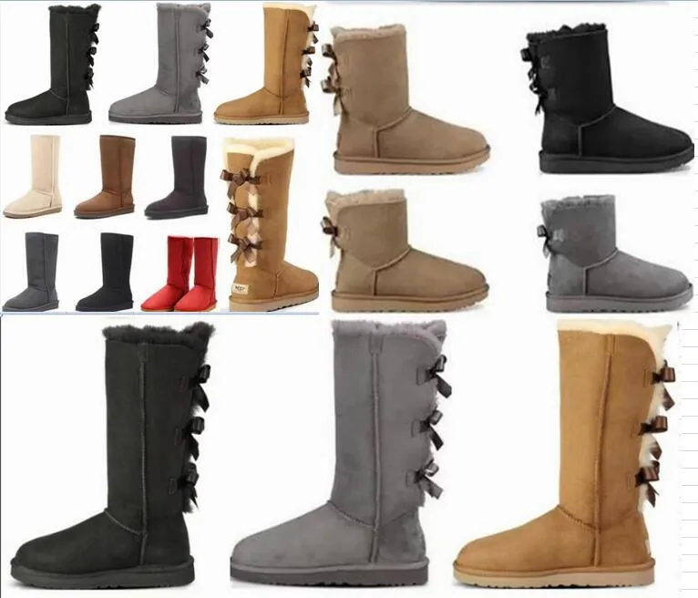 Boots Tall Womens Boot Snow Winter Boots Leather Boots Women's Women Classic 2022 AUS WGG Certificate Dust Drop Drop Shipping