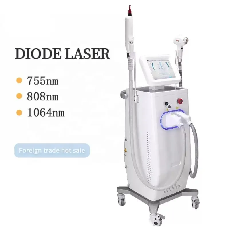 Machine Laser Picoseconde Diode 2 En 1 Pour épilation Et Tatouage - 808nm/755nm/1064nm, Affichage LCD, 10 Ans Garantie