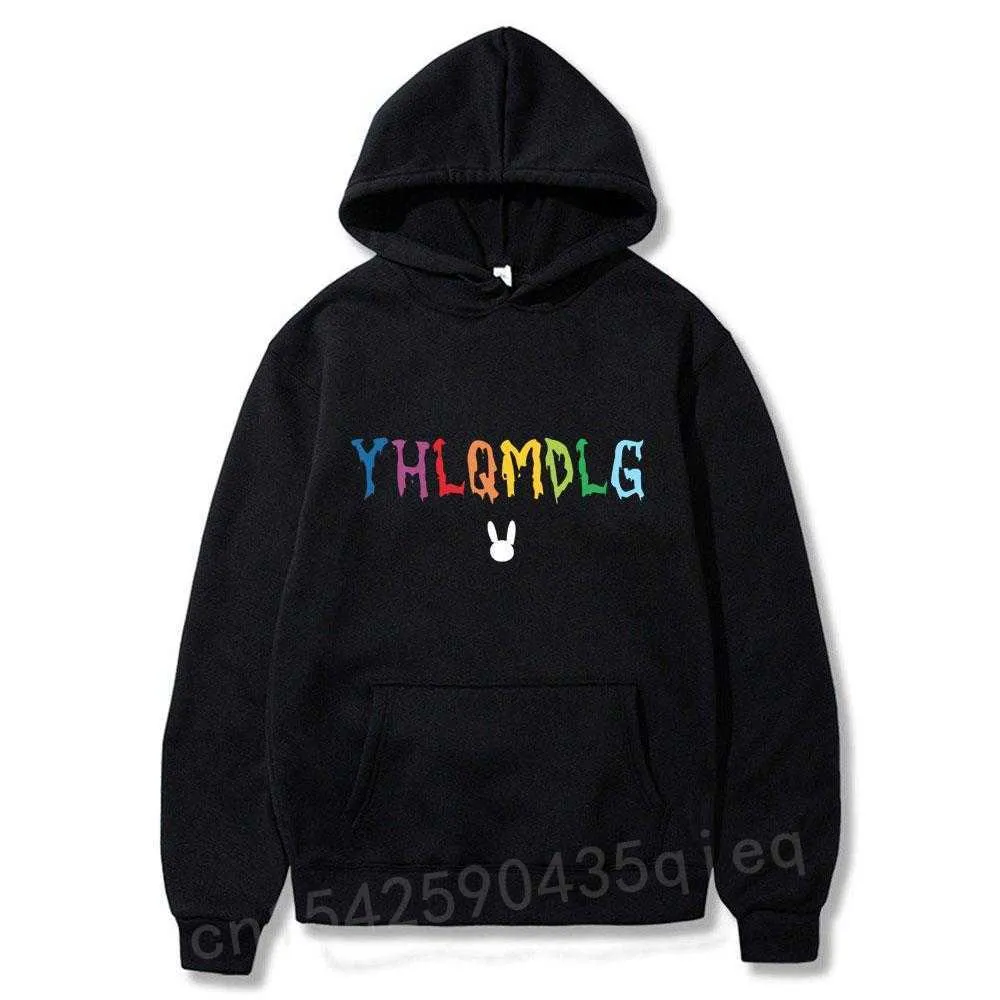 Moletons masculinos moletons molhos de coelho ruim moletons moletons homens/mulheres casuais outono de inverno com capuz de moda harajuku pullover capuz de capuz T221008