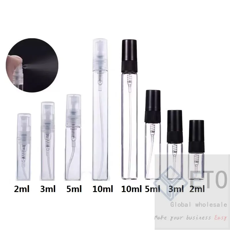 Mini Refilable Spray Perfume Bottle Glass Travel Empty Atomizer Bottles Cosmetic Packaging Container 2ml 3ml 5ml 10ml Atomizers