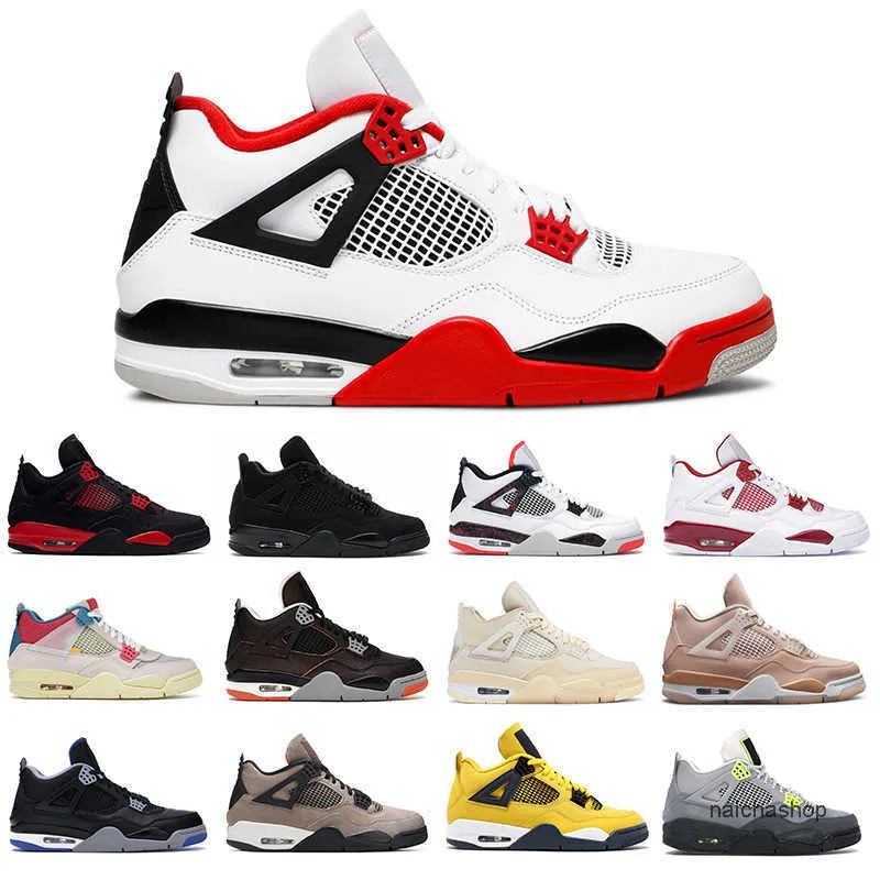 Men women basketball shoes 4 4s Fire Red Black Cat Toro Bravo Jumpman sport sneakers mens trainer J jorda jordon