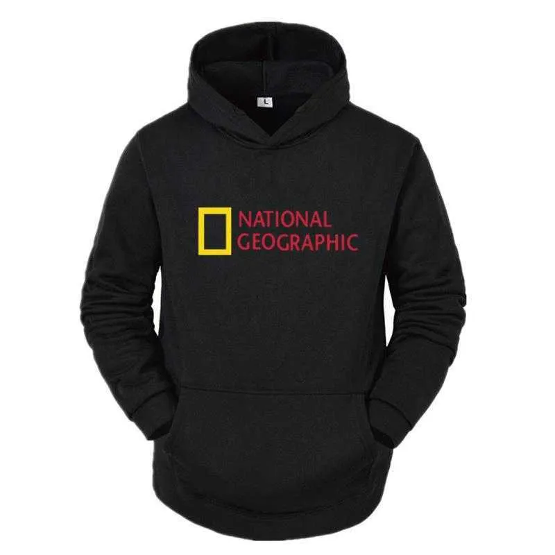 Sweats à capuche pour hommes Sweat-shirts National Geographic à manches longues pour hommes Sweat Survey Explorer Mode Vêtements chauds en plein air Drôle Automne Hiver Casual Hoodies T221008