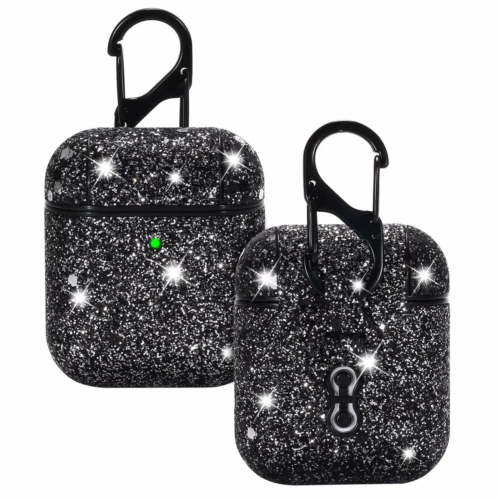 Wireless Bluetooth Headset Accessories for AIRPODS 1/2 - Glitter Sparkly Series Hard Plastic Earphone Protective Case