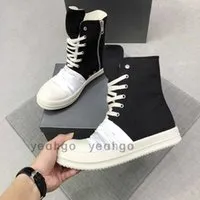 2022 Breathable Men Women for casual shoes Canvas Rick Boots High Top Male Fashion Owen Luxury Designer Sneakers Black Lace Up Mens Womannice