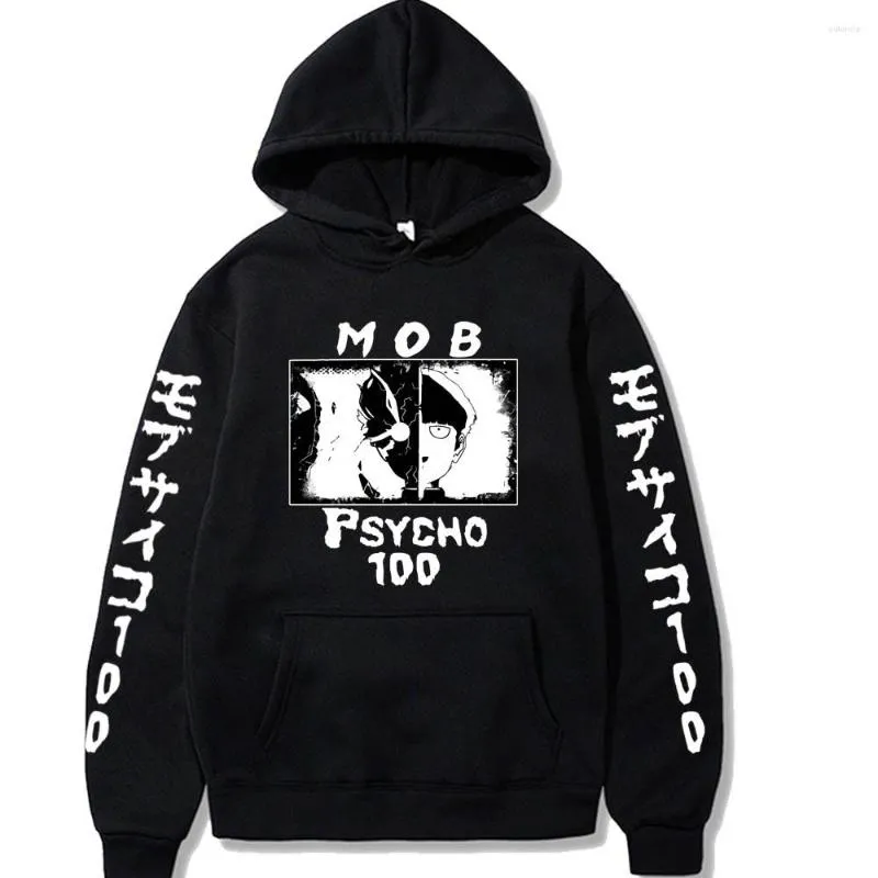 Hoodies masculino Anime Mob Psycho 100 Men Women Women Mulheres de Moleteira de Musas Curta Vista para e