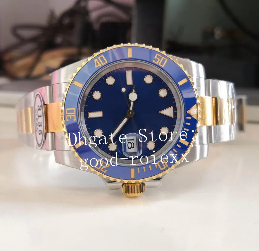 Orologi da uomo in ceramica da uomo automatici Cal.3135 Orologio pulito in oro giallo 904L in acciaio 3130 Movimento blu verde Cleanf cristallo luminoso 28800 vph/Hz Eta CF Orologi da polso