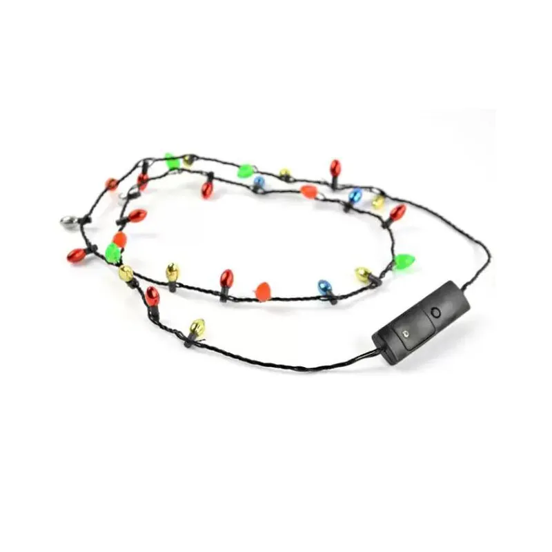 LED -halsbandhalsband Pendant Armband blinkande p￤rlor L￤tt leksaker Julklapp Party Leverant￶r