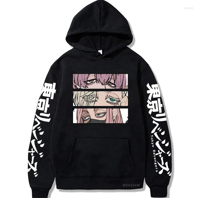 Hoodies masculino Manga Anime Tokyo Revengers Gothic Ran Haitani Rindou Haitan Sanzu Haruchiyo Olhos Cartoon Men Harajuku Selto de Inverno