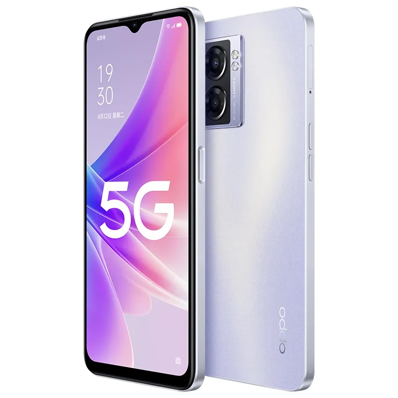 Originele OPPO A57 5G Mobiele telefoon 6GB 8 GB RAM 128 GB 256 GB ROM Octa Core Dimensity 810 Android 6.56 "90Hz LCD Volledig scherm 13.0mp 5000 mAh Face ID Fingerprint Smart Cellphone