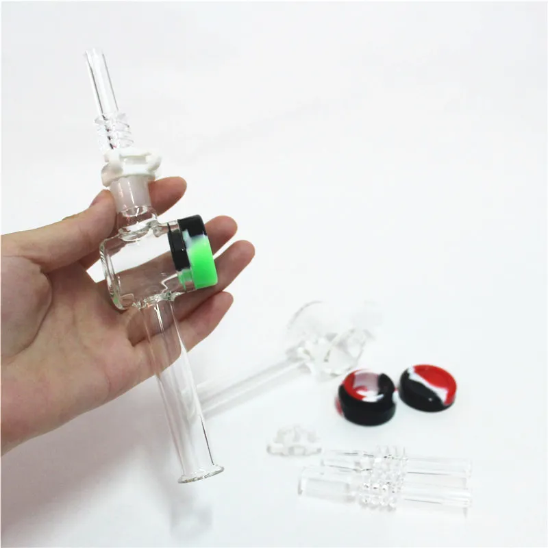 Hookah Nectar Kit quartz nail Nector pipe 10mm 14mm joint with silicone container dabber tool wax