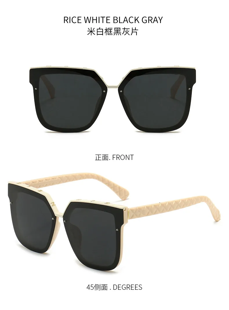 CC 2022 Luksusowa marka Ogromne okulary przeciwsłoneczne Fashion Classic Design Polaryzowane kwadratowe okulary przeciwsłoneczne dla mężczyzn i kobiet Uv400 505