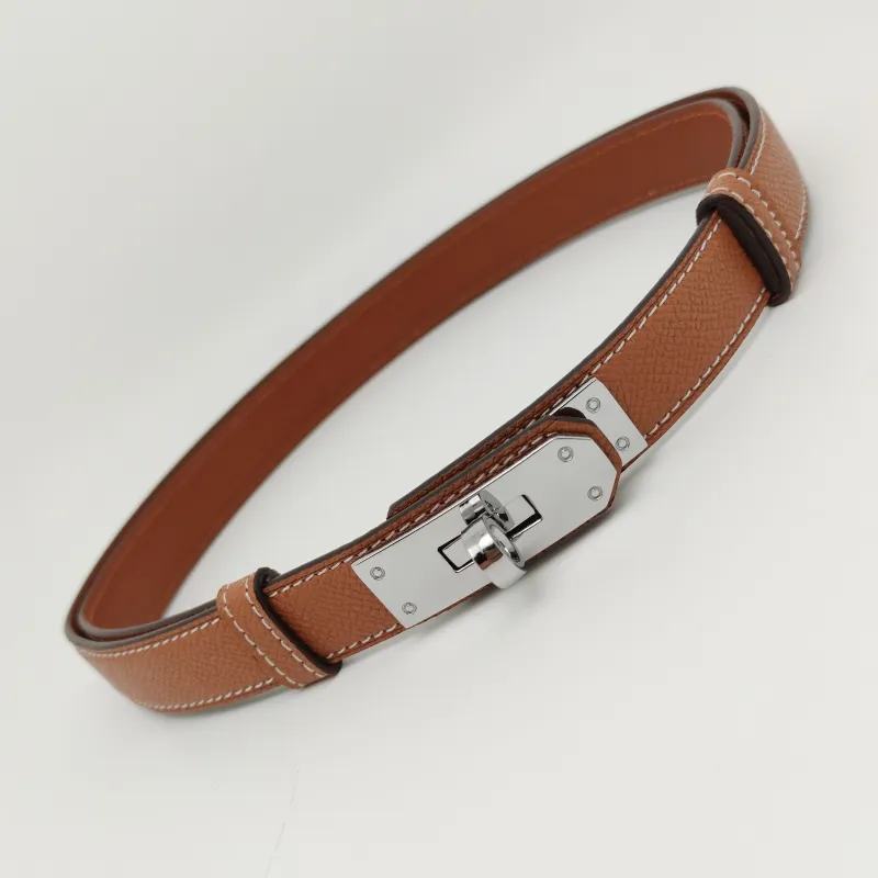 Cinturão de caça de luxo Elegante cintura feminina selo de 1,8 cm de largura marca decorativa marca de fivela de hardware retro clássico tamanho ajustável 100 cm