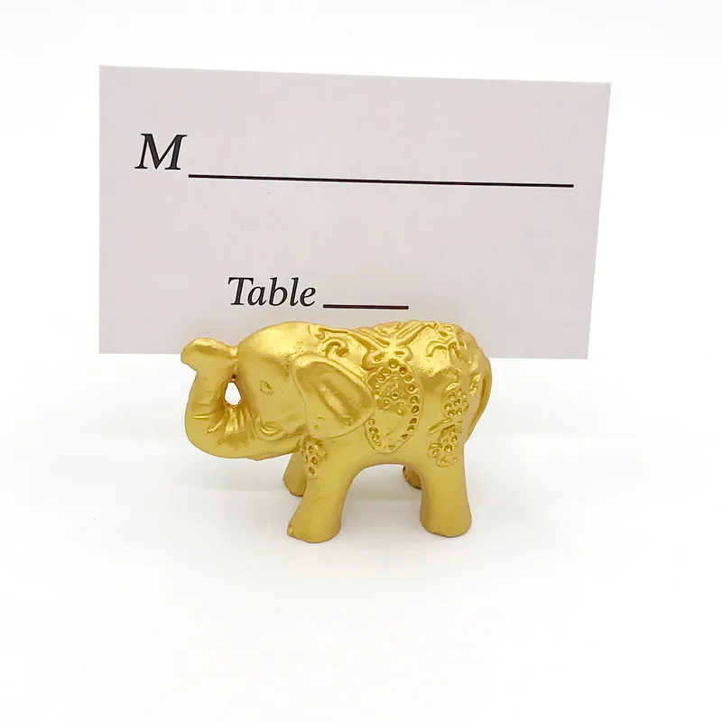 50pcs motyw Indian Wedding Favours Gold Elephant Place Pochodnik Morokańczyka Bridal Shower Party Dekoratives Nazwa Kart