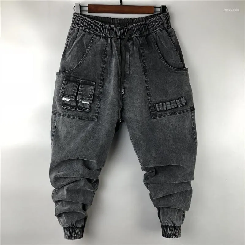Dżinsy męskie Owen SEAK MĘŻCZYZNIE MĘŻCZYZN Casual Cargo Pants High Street Hip Hop Długość odzieży męska dresowe spodnie dresowe wiosna jesień wielki rozmiar
