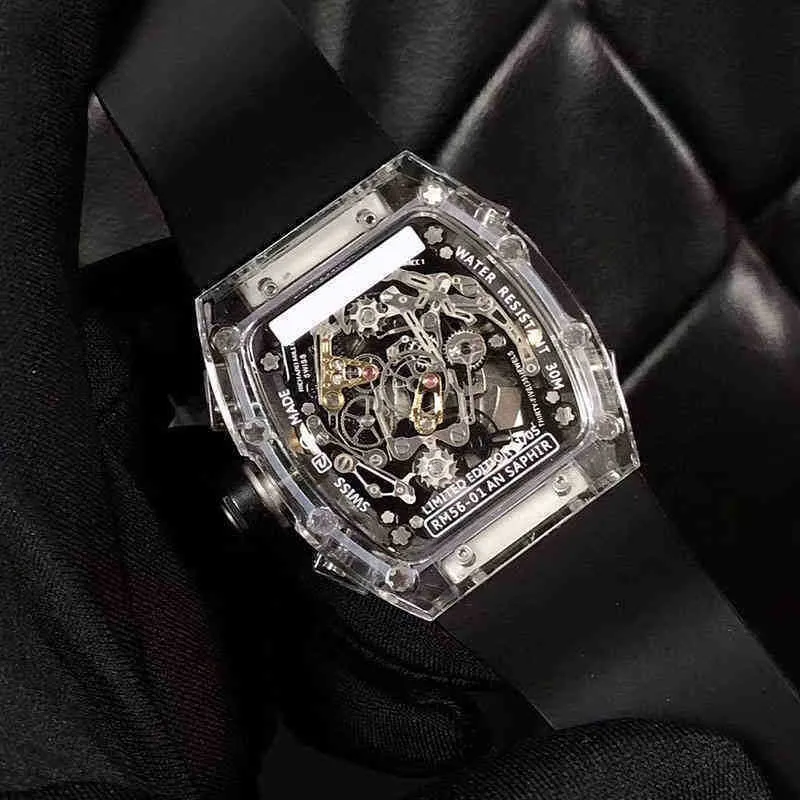 Montre mécanique de luxe pour hommes loisirs d'affaires Richa Milles Rm011 automatique cristal noir bande tendance mouvement suisse marque montre-bracelet 4KAX BP4Q IC3W