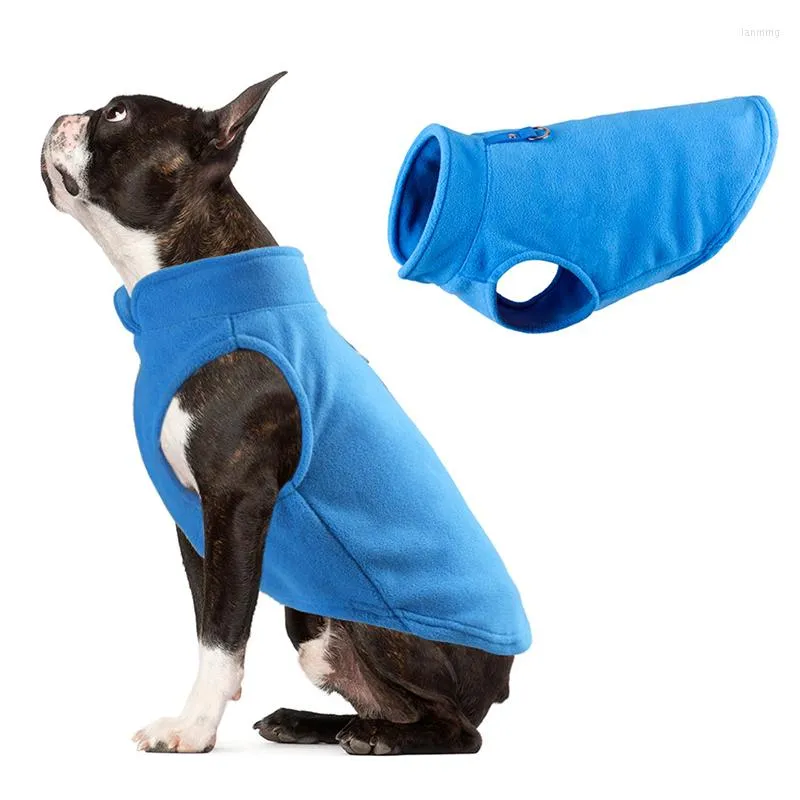 Vêtements pour chiens automne et hiver épaissi couleur unie polaire gilet pour animaux de compagnie vêtements une pièce costume vêtements froid chaud