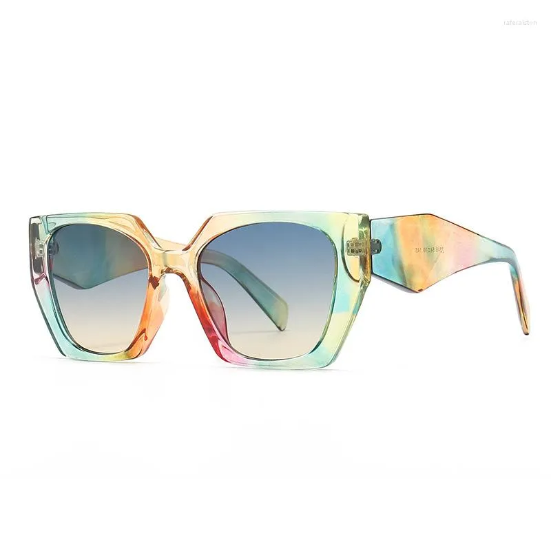 Lunettes de soleil femmes Vintage marque Designer mode polygone surdimensionné lunettes de Protection solaire ombre extérieure conduite lunettes