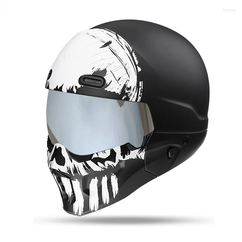 Cascos de moto Similar Scorpion Covert X Marauder Casco Negro Vintage Open Face Dot Approved Half Retro