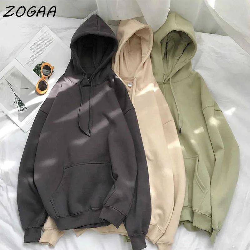 メンズパーカースウェットシャツZOGAA COMFY Pure Autumn Fleece特大のフード付きスウェットシャツヒップホップパーカークラシックフーディプルオーバートップスG221008