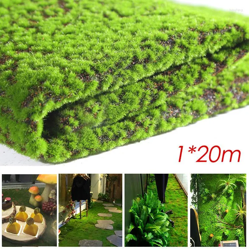 Dekorativa blommor 1 20m Artificial Gass Tufting Miniature Mose Carpet Syntetiska gräsklippare GRÖN GAZON MUSGO DECORATION BALCONY IN INHOOR