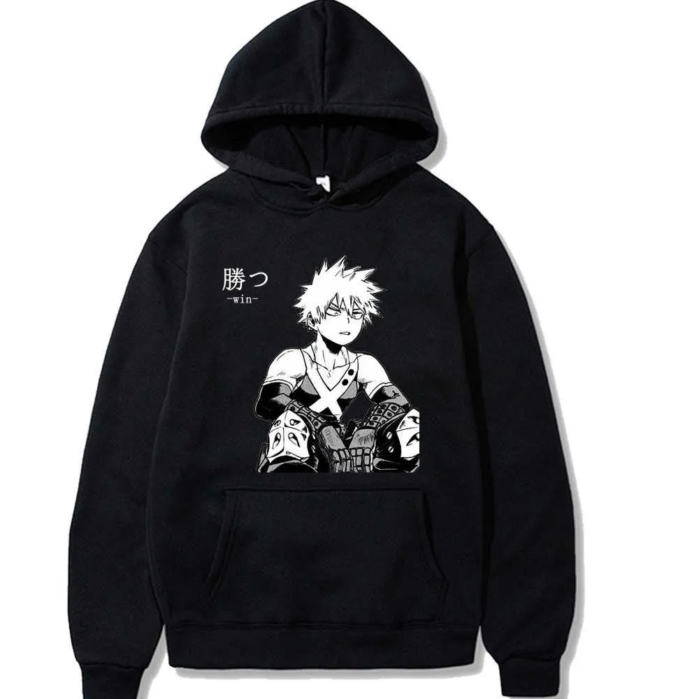 Herrtröjor tröjor 2020 anime boku ingen hjälte akademi bakugou katsuki män kvinnor långärmad pullover toppar g221008