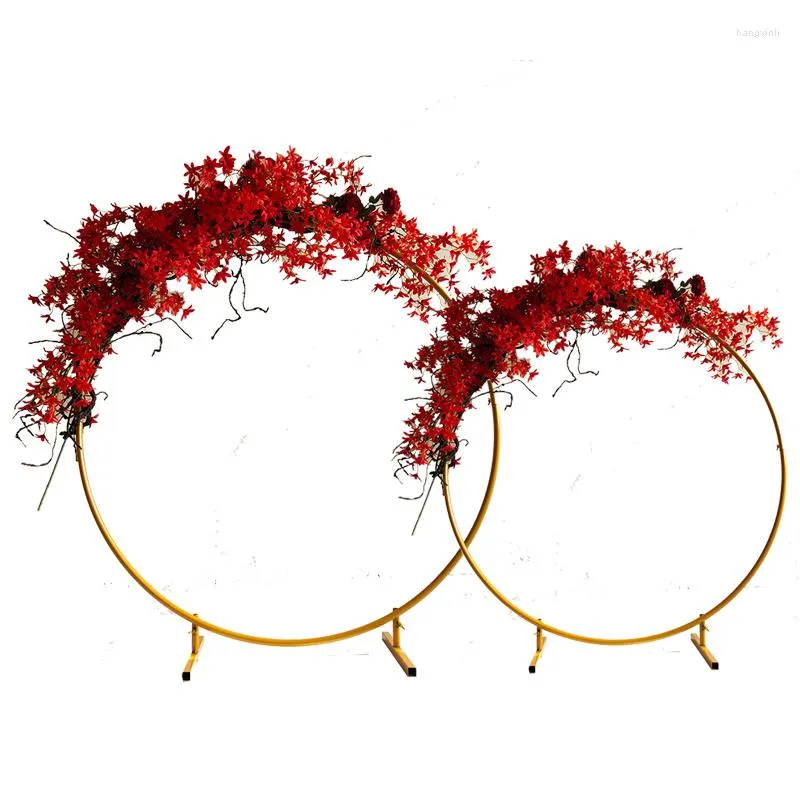 Decorazione per feste Bow Mariage Iron Mesh Screen Ring Wedding Balloon Arch Stage Background Ornaments