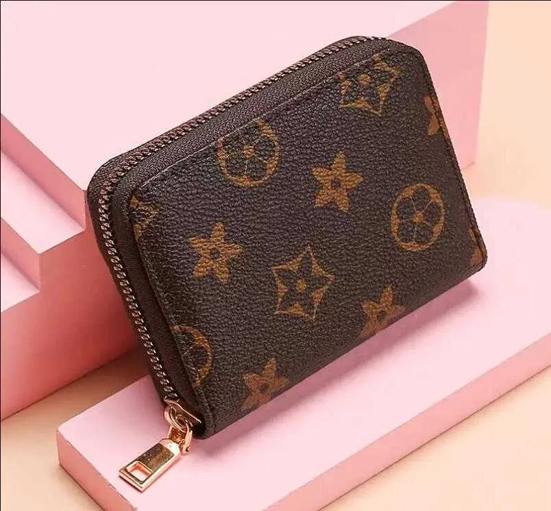 Dise￱adores Billets Pasteles Fashion Fashion Short Zippy Monograms Classic Zipper Pocket Pallas Bag Bag Moned Moneda con caja