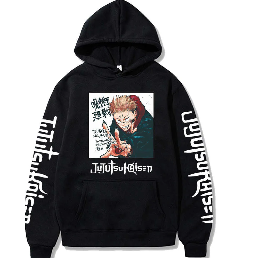 Herren Hoodies Sweatshirts Japanischer Anime Jujutsu Kaisen Unisex Harajuku Yuji Itadori Bedruckter Hoodie Streetwear Casual G221008