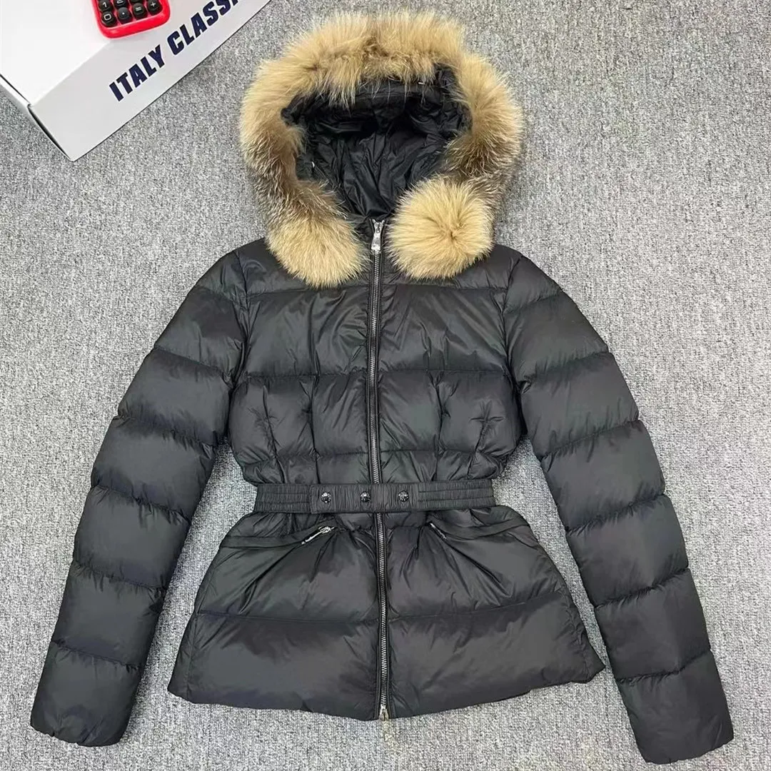 Moncler coats cheap fur hood