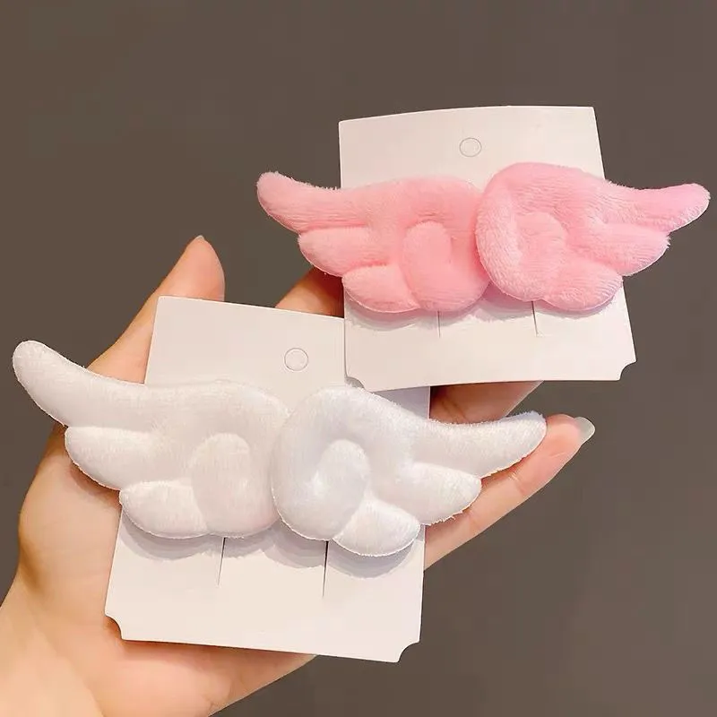 Super mignon ange aile en peluche épingle à cheveux enfants fille pince à cheveux accessoires Barrettes Hairgrip coiffure chapeaux pince à cheveux ornements 30 paires/60 pièces